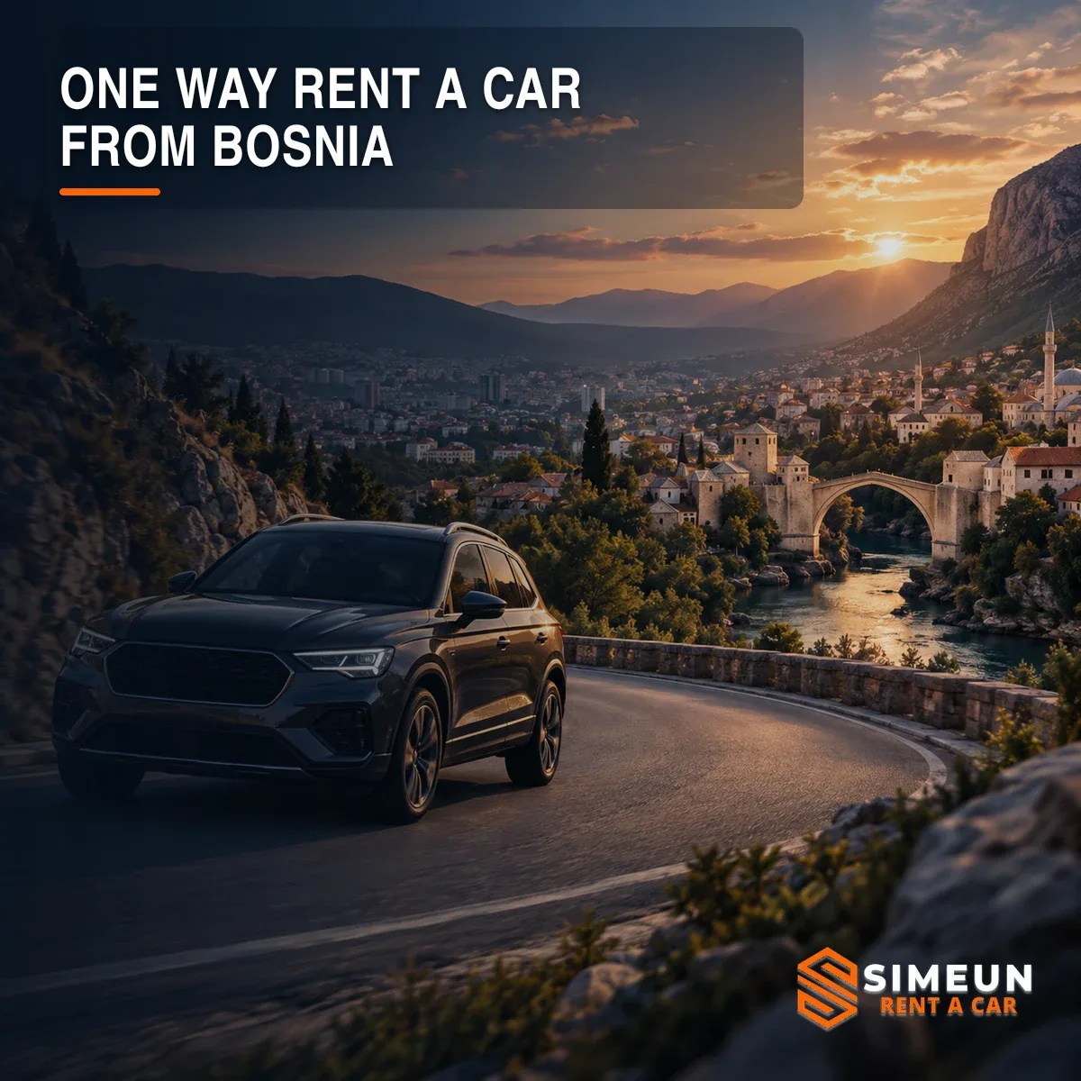 Rent a car in Bosnia and Herzegovina and return the vehicle anywhere in Europe.